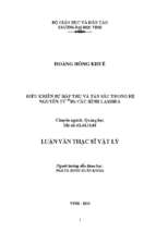 Điều khiển sự hấp thụ và tán sắc trong hệ nguyên tử 87rb cấu hình lambda 