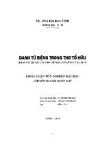 Danh từ riêng trong thơ tố hữu (khảo sát qua ba tập thơ việt bắc, gió lộng và ra trận) 