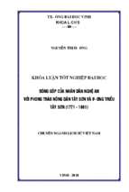 Đóng góp của nhân dân nghệ an với phong trào nông dân tây sơn và vương triều tây sơn (1771   1801) 