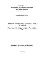 Étude des interpellatifs en francais et en vietnamien = nghiên cứu về từ xưng hô trong tiếng pháp và tiếng việt 