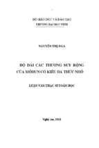 Độ dài thương suy rộng của môđun có kiểu đa thức nhỏ