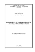 Điều chỉnh quy hoạch, kế hoạch sử dụng đất thị xã thái hòa đến năm 2020   đồ án tốt nghiệp đại học 