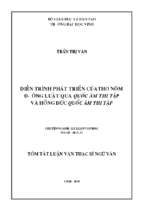 Diễn trình phát triển của thơ nôm đường luật qua quốc âm thi tập và hồng đức quốc âm thi tập 