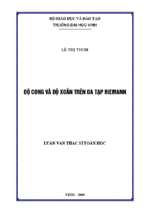 Độ cong và độ xoắn trên đa tạp riemann 