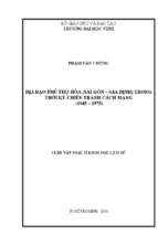 Địa đạo phú thọ hòa (sài gòn   gia định) trong thời kỳ chiến tranh cách mạng (1945   1975)   