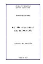 Đặc sắc nghệ thuật thơ phùng cung   