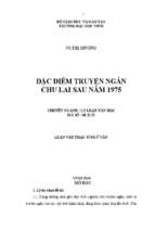 Đặc điểm truyện ngắn chu lai sau năm 1975 