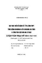 Dạy học chủ đề hàm số ở trường thpt tỉnh xiêng khoảng nước chdcnd lào theo hướng tích cực hóa người học   