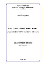 English religious euphemisms = uyển ngữ về vấn đề tôn giáo trong tiếng anh   