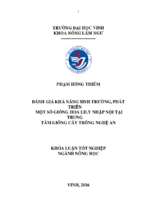 Đánh giá khả năng sinh trưởng, phát triển một số giống hoa lily nhập nội tại trung tâm giống cây trồng nghệ an