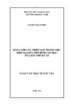 Đóng góp của thiếu sơn trong việc hiện đại hóa phê bình văn học việt nam nửa đầu thế kỷ xx