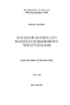 Dạy học chương ''tĩnh học vật lý'' vật lý lớp 10 theo tổ chức hoạt động nhóm nhằm phát huy tính tích cực tự chủ của học sinh 