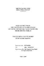 Đánh giá trực trạng việc chuyển đổi cơ cấu một số loại cây trồng trên đất màu tại xã thanh lĩnh, thanh chương, nghệ an 