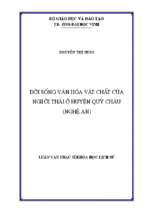 Đời sống văn hóa vật chất của người thái ở quỳ châu (nghệ an) 