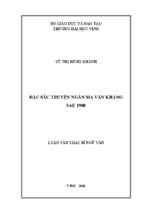 Đặc sắc truyện ngắn ma văn kháng sau 1980 