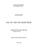 Đặc sắc thơ chu mạnh trinh 