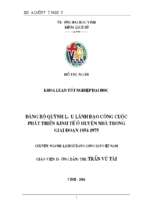 Đảng bộ quỳnh lưu lãnh đạo công cuộc phát triển kinh tế ở huyện nhà trong giai đoạn 1954   1975 