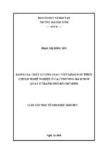 Đánh giá chất lượng giáo viên mầm non theo chuẩn nghề nghiệp ở trường nầm non quận 8 thành phố hồ chí minh