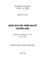 Dạng killing trên đại số lie nửa đơn 