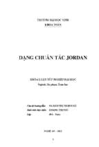 Dạng chuẩn tắc jordan   