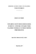 Exploring high school students' attitudes toward different types of feedback in their writing performances case study from a mountainous area   