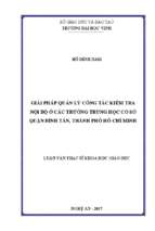 Giải pháp quản lý công tác kiểm tra nội bộ ở các trường trung học cơ sở quận bình tân, thành phố hồ chí minh   
