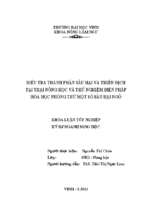 Điều tra thành phần sâu hại và thiên địch tại trại nông học và thử nghiệm biện pháp hóa học phòng trừ một số sâu hại ngô   