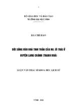 Đời sống văn hoá tinh thần của người thái ở huyện lang chánh (thanh hoá) 