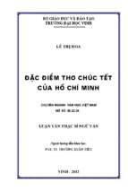 Đặc điểm thơ chúc tết của hồ chí minh