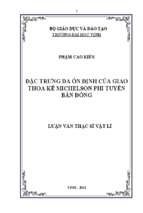 Đặc trưng đa ổn định của giao thoa kế michelson phi tuyến bán đóng