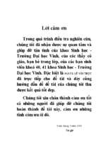 Điều tra một số chỉ tiêu về di truyền học người ở trong sinh viên khoá 40e, 41a, 41b khoa sinh học của trường đại học vinh 