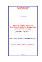 Điều chế xeri(iv) xitrat và ứng dụng kích thích tăng trưởng cho cây cúc vạn thọ   luận văn thạc sỹ hóa học 