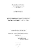 Đánh giá kỹ năng đọc và xây dựng graph môn sinh học lớp 11   thpt 