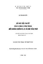 Đổi mới tư duy tiểu thuyết của dương hướng trong bến không chồng và dưới chín tầng trời 