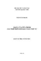 Hạng của nữa nhóm các phép biến đổi bảo toàn thứ tự 