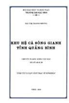 Khu hệ cá sông gianh tỉnh quảng bình 