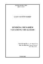 Mô phỏng thí nghiệm vật lí bằng visual basic 