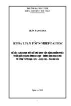 Lựa chọn một số trò chơi vận động nhằm phát triển sức nhanh trong chạy (100m) cho học sinh trường thpt hậu lộc i   hậu lộc   thanh hóa   