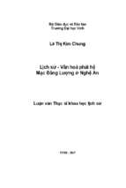 Lịch sử   văn hoá phái hệ mạc đăng lương ở nghệ an 