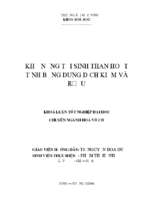 Khả năng tái sinh than hoạt tính bằng dung dịch kiềm và rượu 