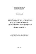 Hệ thống bài tập rèn luyện kĩ năng sử dụng phép tu từ so sánh nhằm bồi dưỡng năng lực viết văn cho học sinh lớp 4 