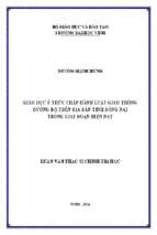 Giáo dục ý thức chấp hành luật giao thông đường bộ trên địa bàn tỉnh đồng nai trong giai đoạn hiện nay   