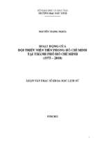 Hoạt động của đội thiếu niên tiền phong hồ chí minh tại thành phố hồ chí minh (1975   2010)   