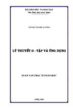 Lý thuyết g   tập và ứng dụng 