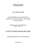 Một số biện pháp giáo dục kỹ năng sống thông qua dạy học môn đạo đức cho học sinh đầu bậc tiểu học   