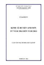 Kinh tế huyện anh sơn từ năm 1963 đến năm 2013   