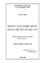 Không gian nghệ thuật trong truyền kỳ mạn lục 