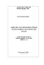 Khảo sát quá trình hình thành soliton không gian trong sợi quang 