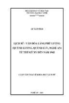 Lịch sử   văn hóa làng phú lương (quỳnh lương, quỳnh lưu, nghệ an)   