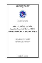 Hiệu lực phòng trừ nấm aspergillus flavus link. hại lạc bằng chế phẩm tricholac sau thu hoạch